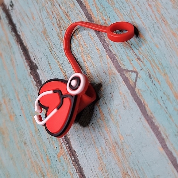 Heart Stethoscope Straw Topper - Picture 4 of 5